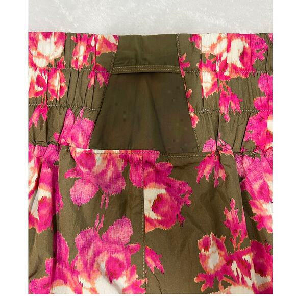 Free People Movement The Way Home Pink Brown Floral Shorts Size Medium Boho NWT - Picture 5 of 10